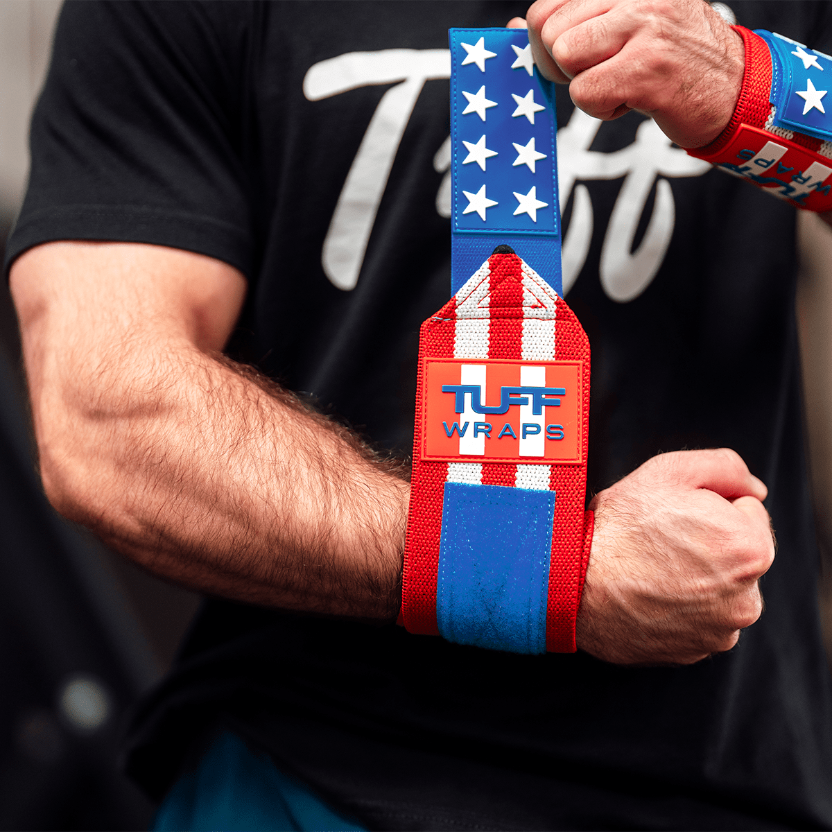 16" Villain Wrist Wraps - Merica' 16 inch TuffWraps.com