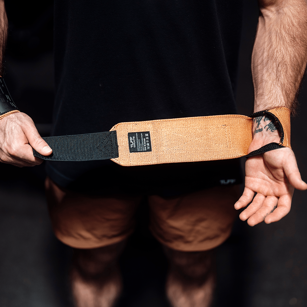 16" Villain Wrist Wraps - Sandstone 16 inch TuffWraps.com
