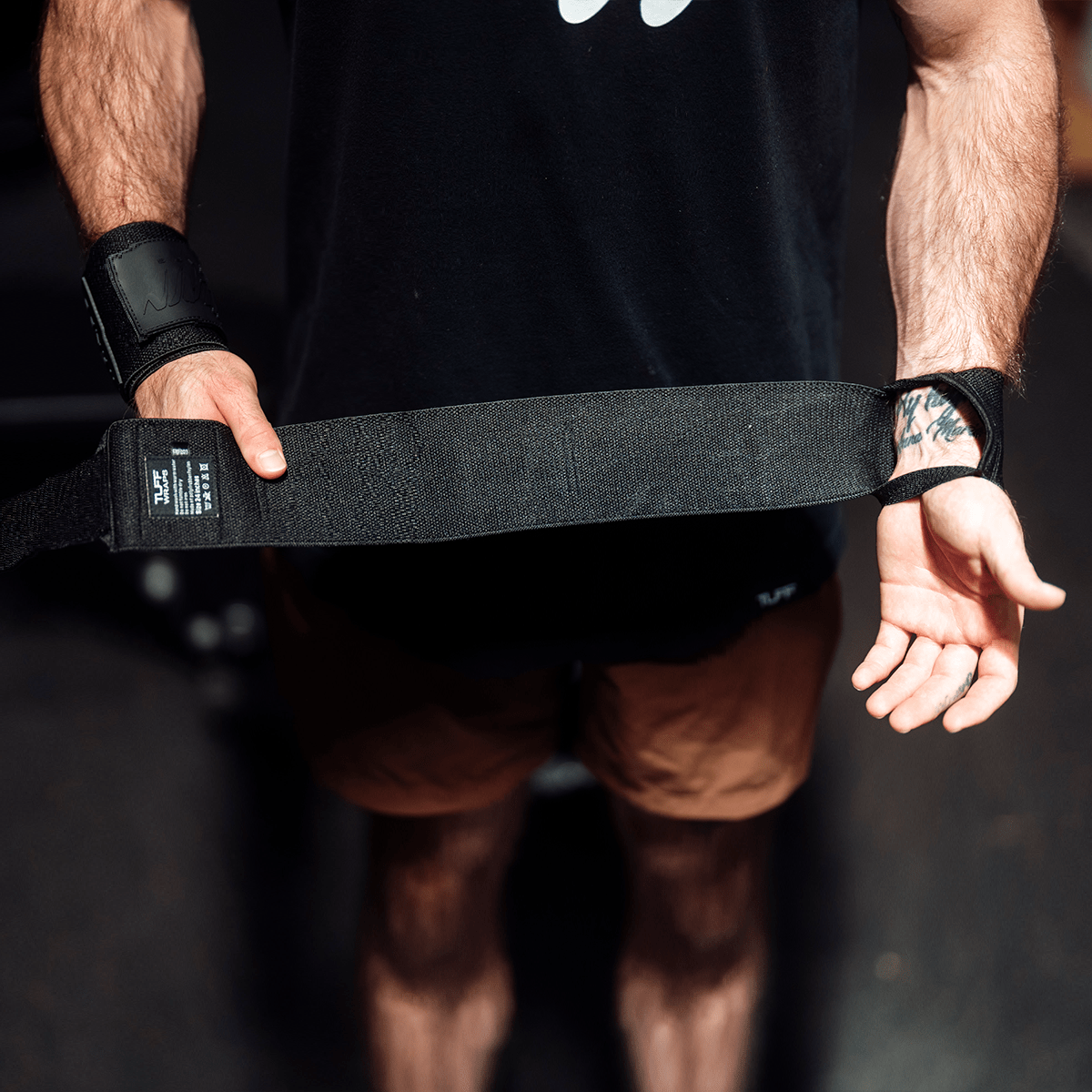 24" Villain Wrist Wraps - Blackout 24 inch TuffWraps.com