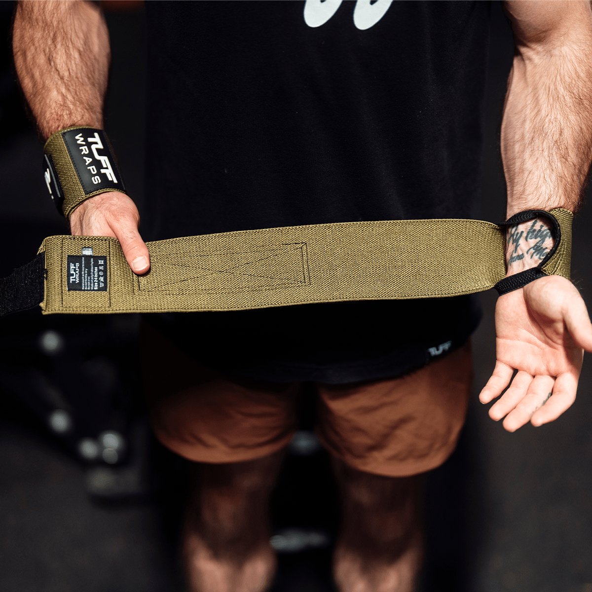 24" Villain Wrist Wraps - OD Green 24 inch TuffWraps.com