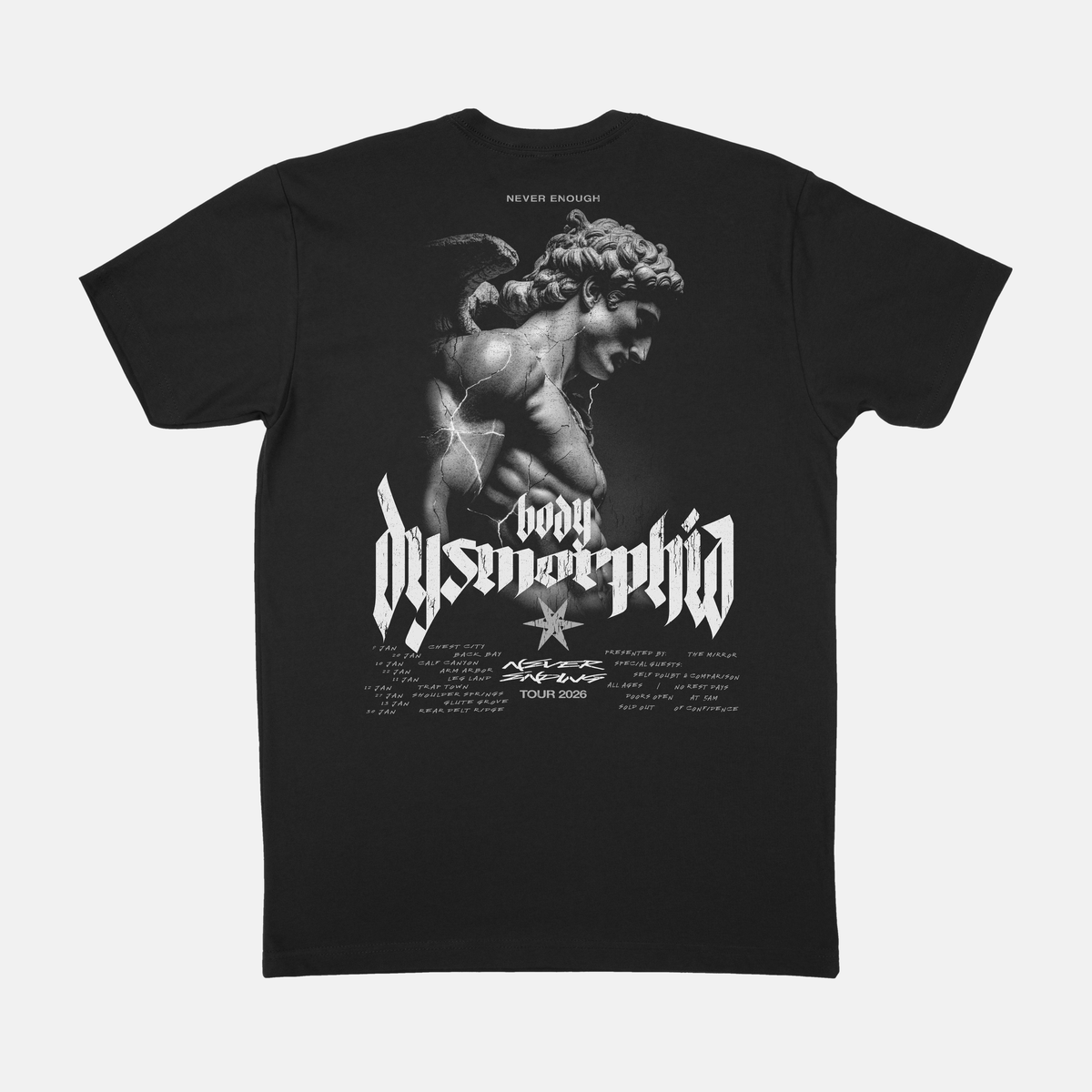 Body Dysmorphia World Tour Tee Athletic / Black / S TuffWraps.com
