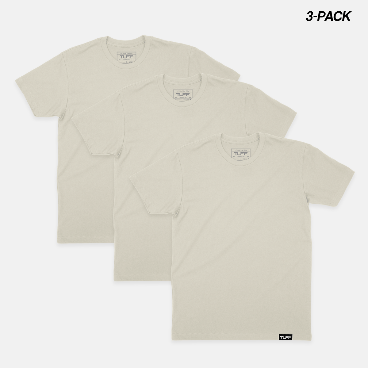 TUFF Basic Tee Bundle (3-Pack) Sandstone / S TUFF