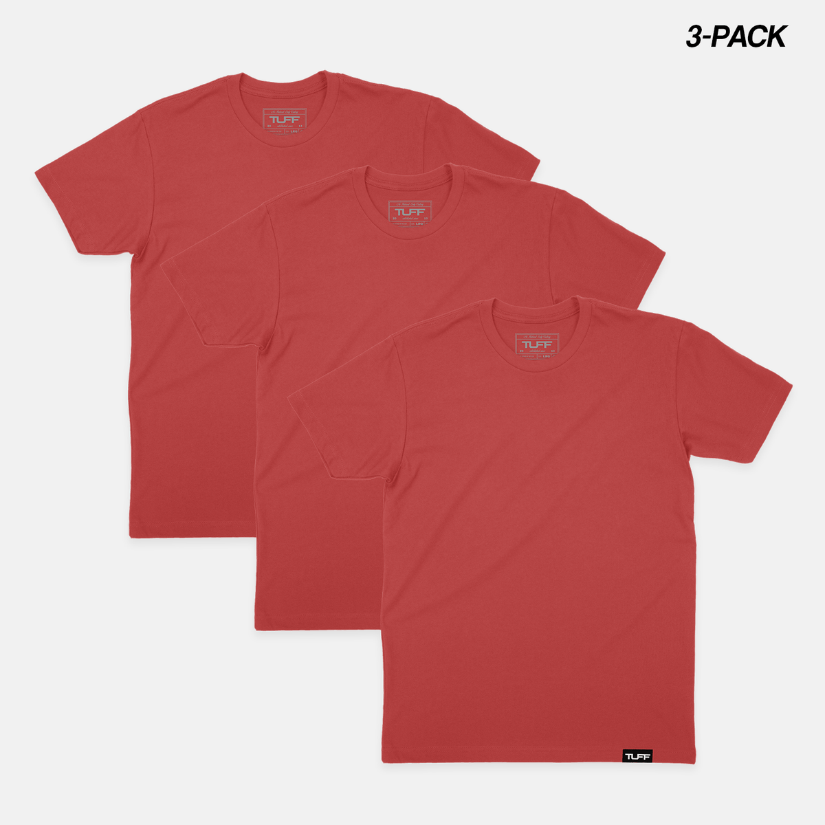 TUFF Basic Tee Bundle (3-Pack) Vintage Red / S TUFF