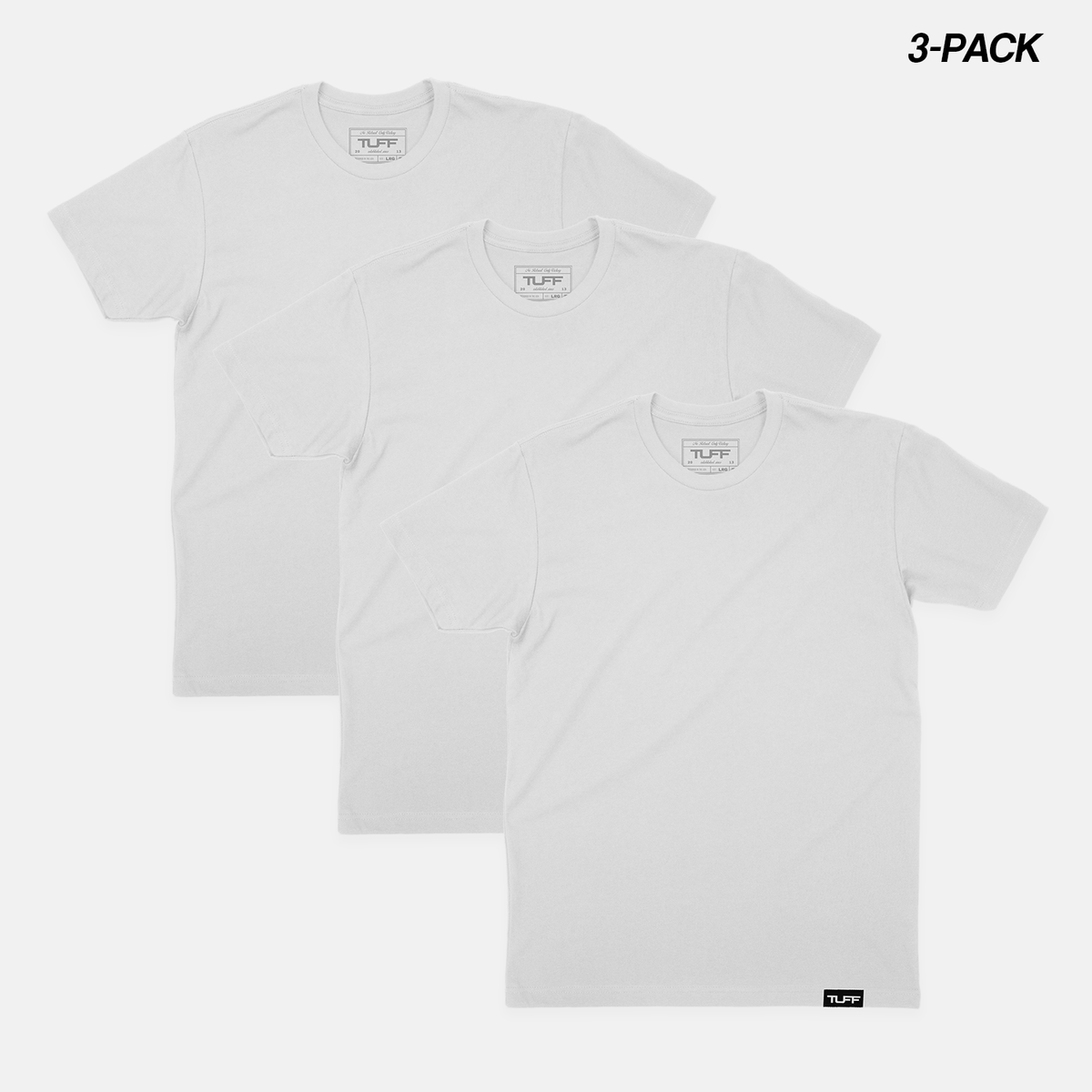 TUFF Basic Tee Bundle (3-Pack) White / S TUFF