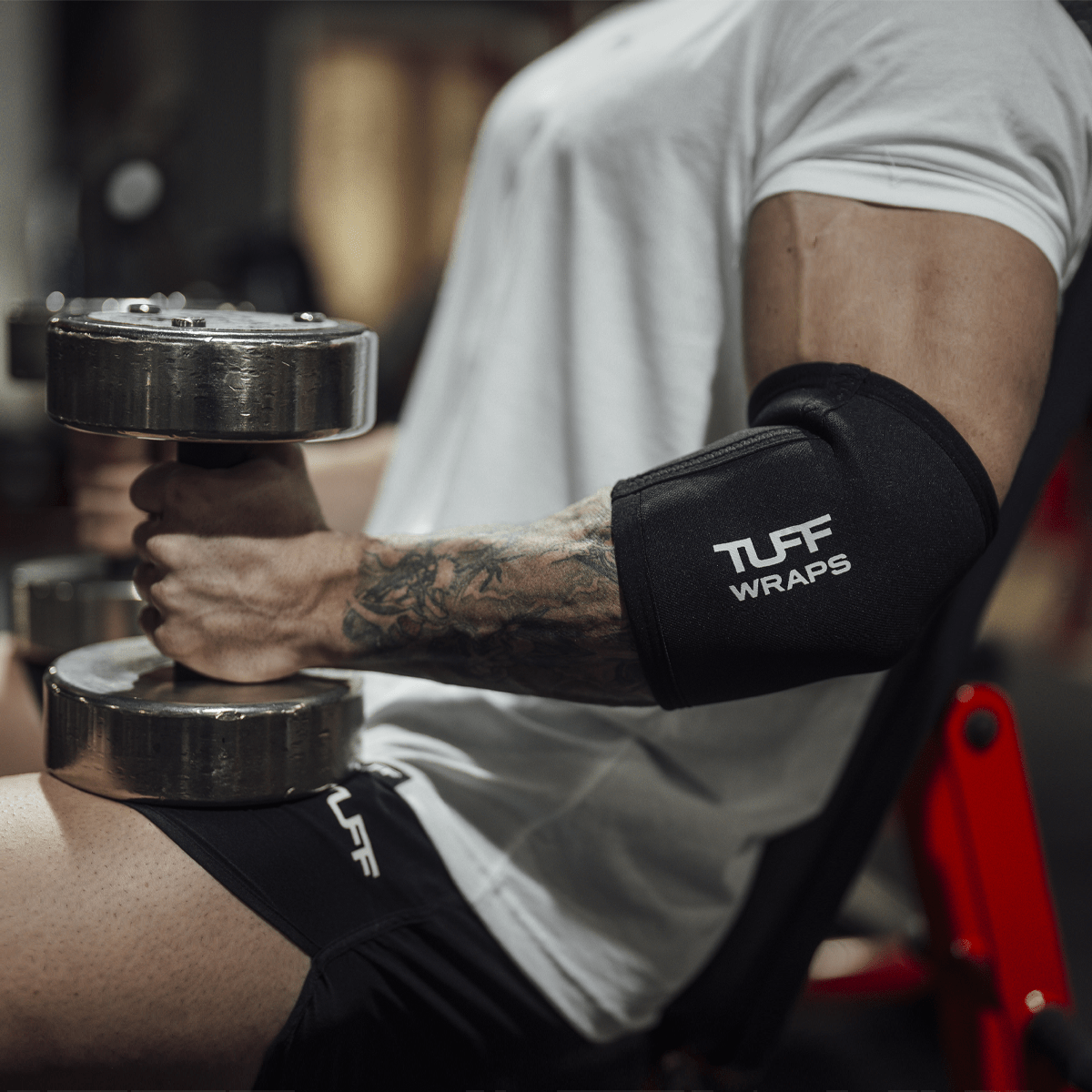 TUFF Elbow Sleeves 5mm All Black (pair) TuffWraps.com