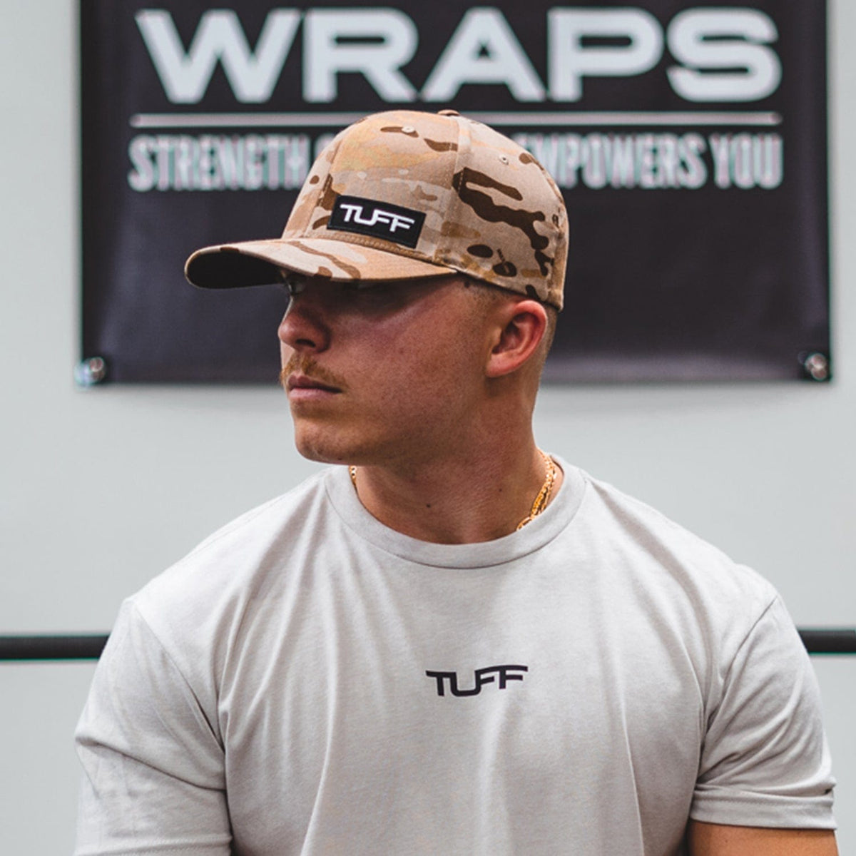 TUFF Essential Flexfit Hat S/M (6 3/4"-7 1/4") / Desert Camo TuffWraps.com
