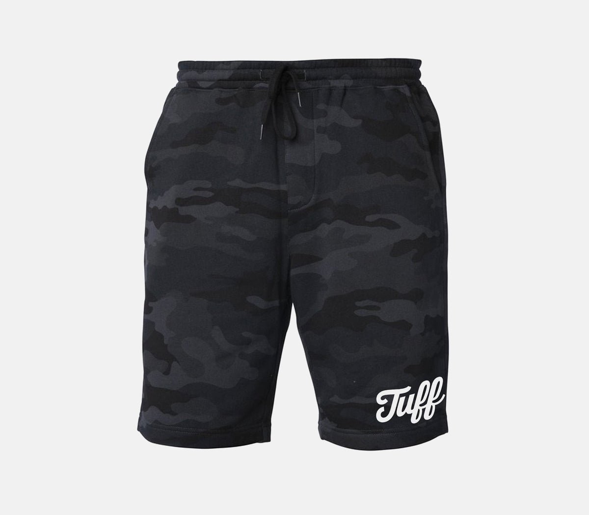 TUFF Script Tapered Fleece Shorts Black Camo / XS TuffWraps.com