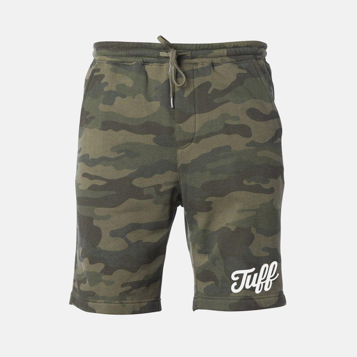 TUFF Script Tapered Fleece Shorts Woodland Camo / XS TuffWraps.com