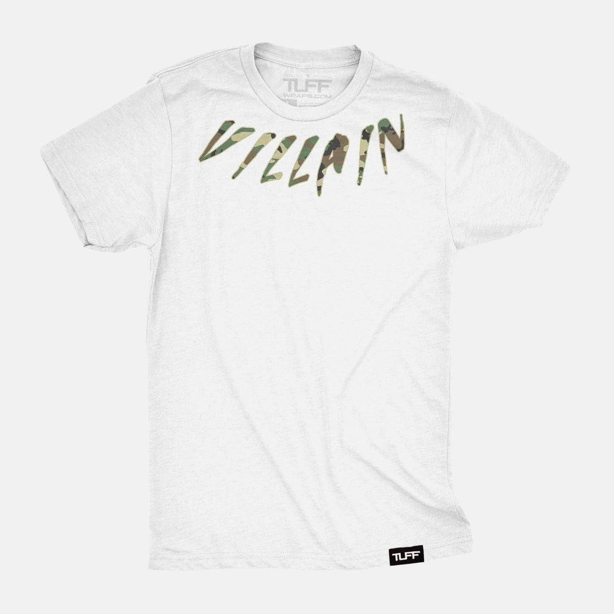 Villain Camo Neck Tee White / S TuffWraps.com