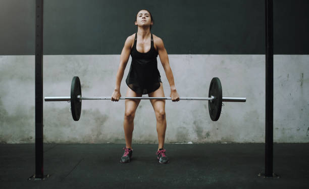 female trainer doing clean