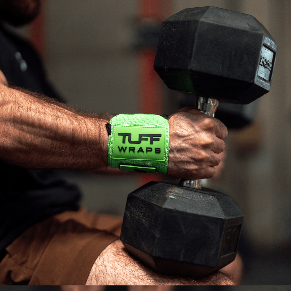 16" Villain "STIFF" Wrist Wraps - Neon Green TuffWraps.com