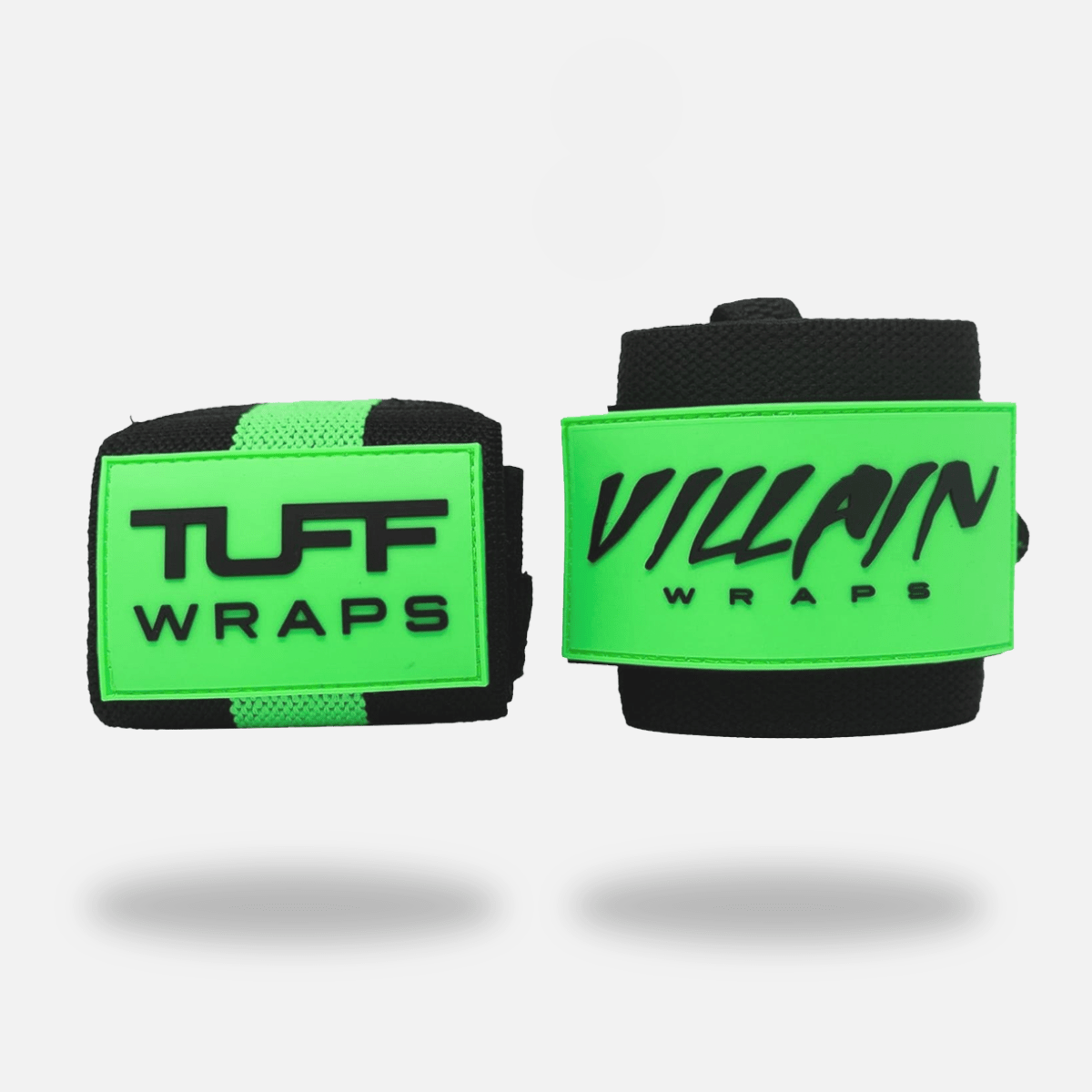 16" Villain Wrist Wraps - Black & Green 16 inch TuffWraps.com