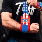16" Villain Wrist Wraps - Merica' 16 inch TuffWraps.com