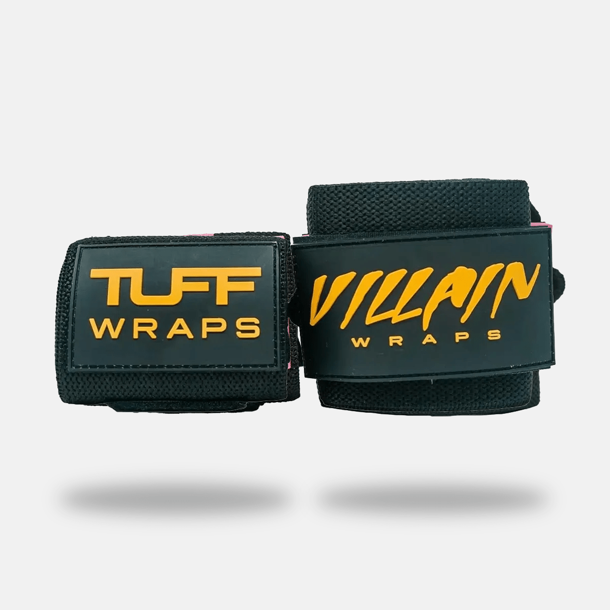 30" Villain Wrist Wraps - Black & Gold 30 inch TuffWraps.com