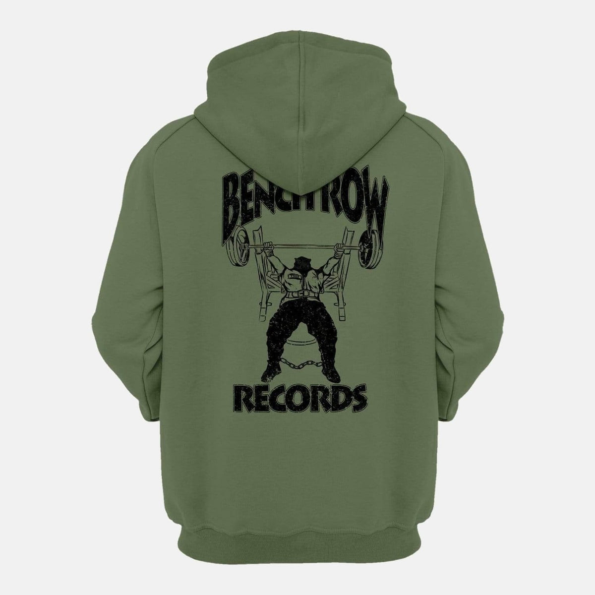 Bench Row Records Hooded Sweatshirt Military Green / XS / 1 TuffWraps.com