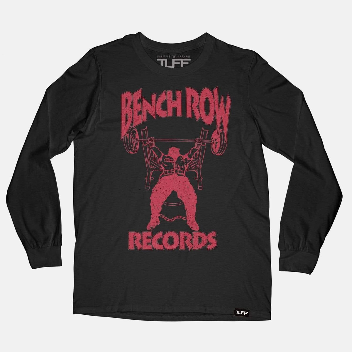 Bench Row Records Long Sleeve Tee Black / S / 1 TuffWraps.com