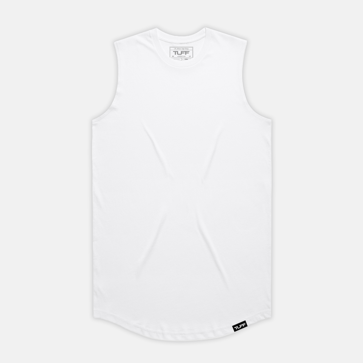 Curve Basic Muscle Tank White / S TuffWraps.com