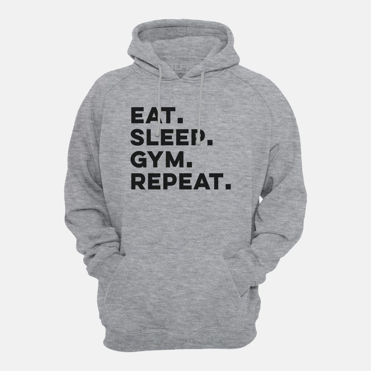 Eat. Sleep. Gym. Repeat. Hooded Sweatshirt Heather Gray / XS TuffWraps.com