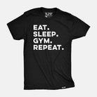 Eat Sleep Gym Repeat Tee Deal Black / S TUFF