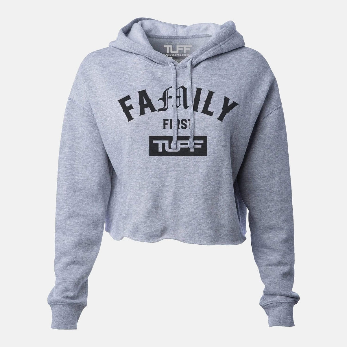 Family First Hooded Cropped Fleece Heather Gray / XS TuffWraps.com