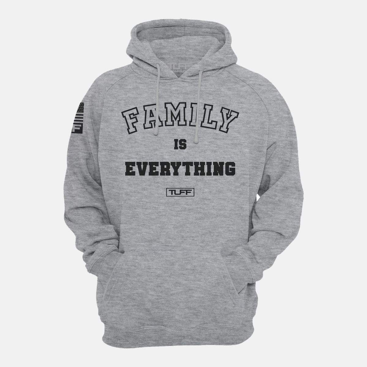 Family Is Everything Hooded Sweatshirt Gray / XS TuffWraps.com