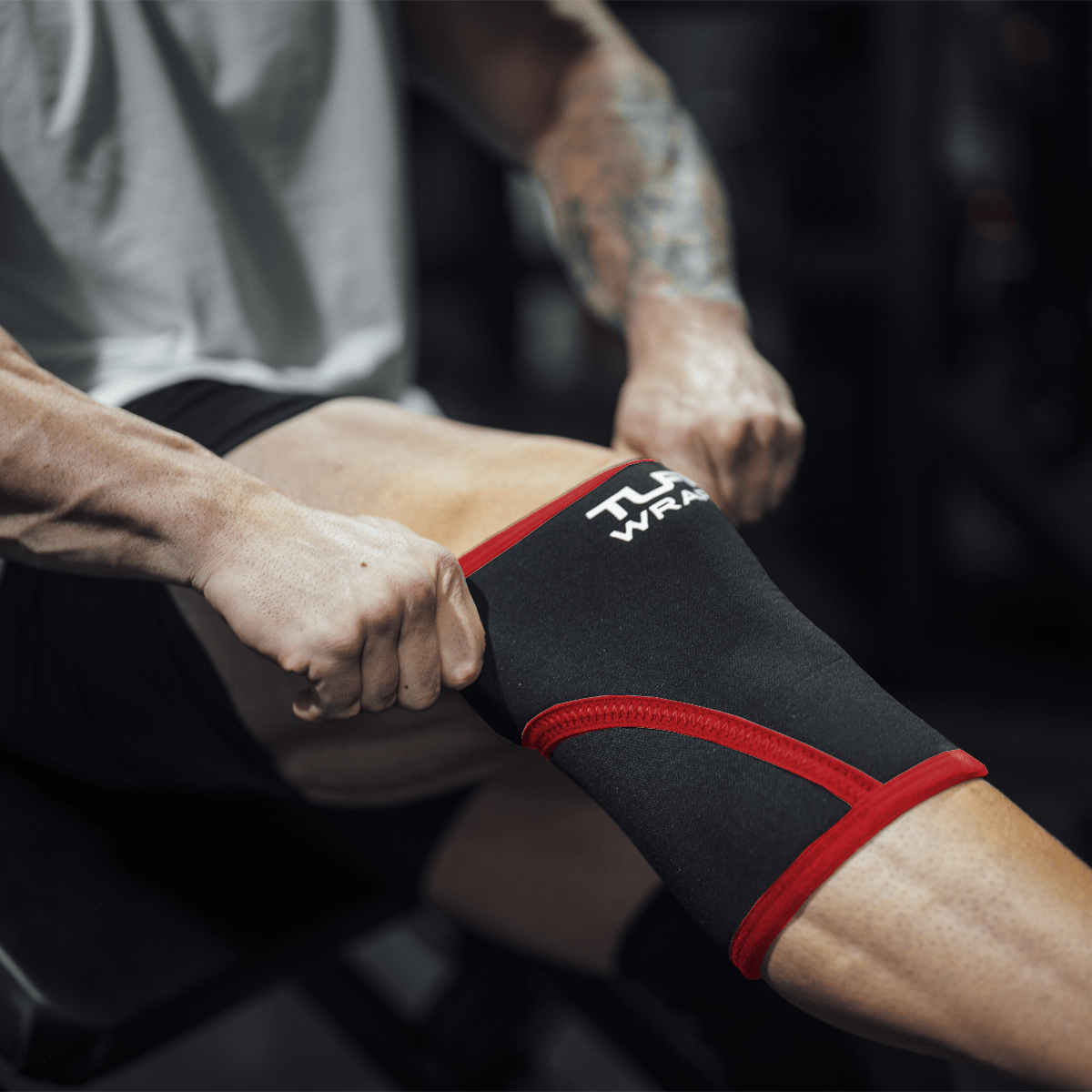 TUFF 7mm X-Training Knee Sleeves (Black/Red) TuffWraps.com
