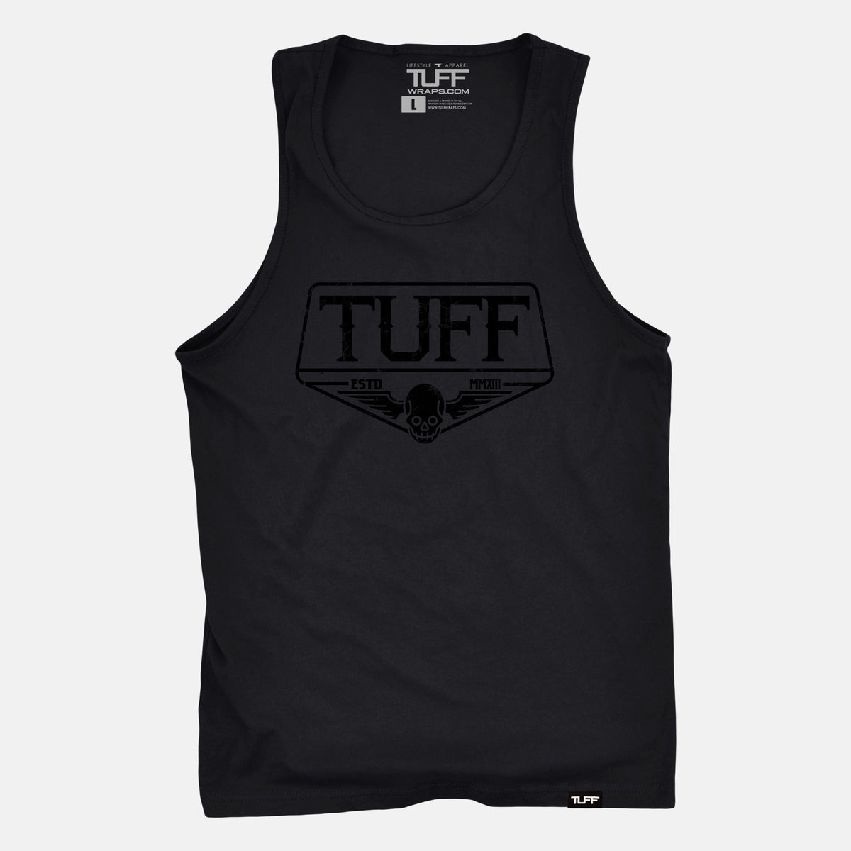 TUFF Blackout Skull Wings Tank S TuffWraps.com