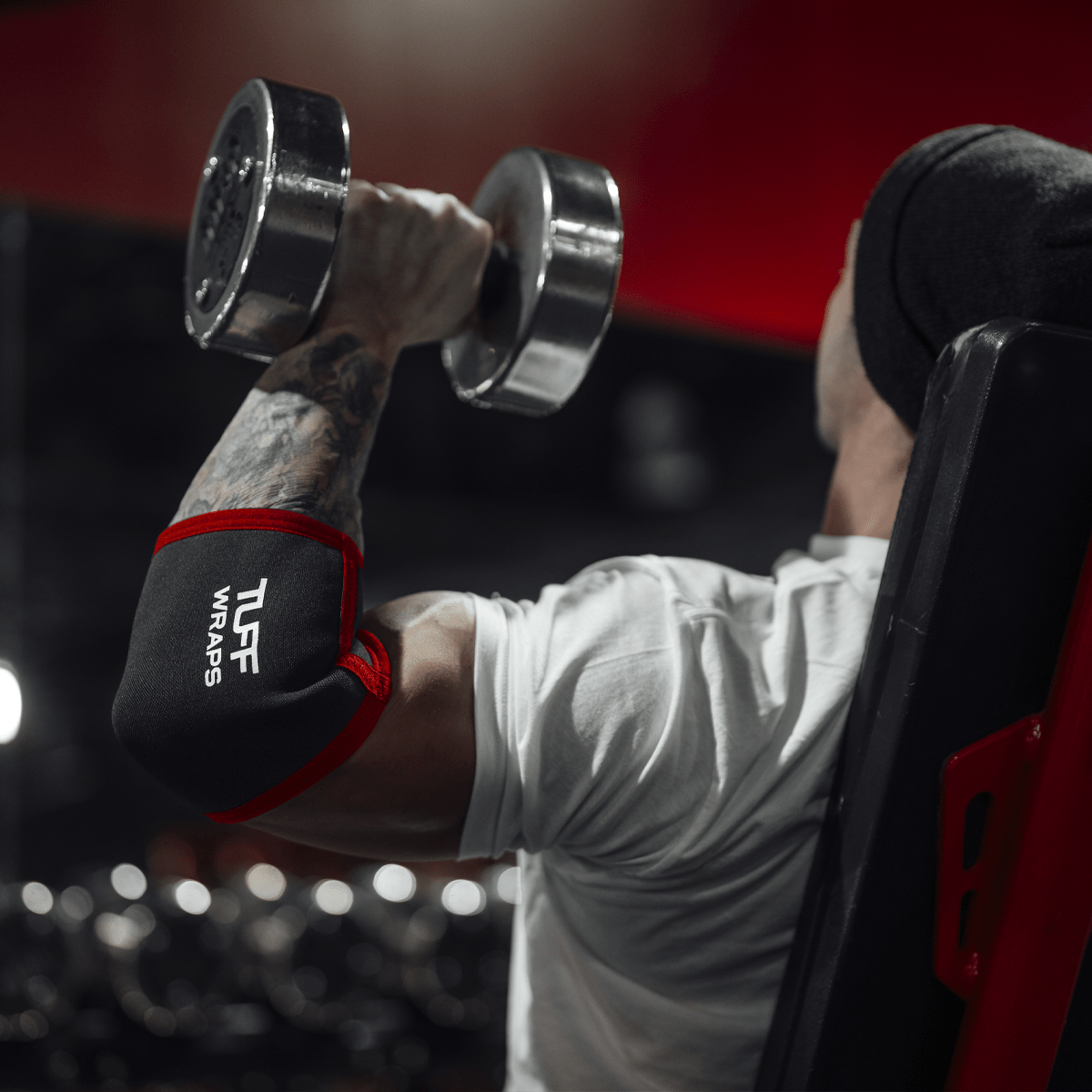 TUFF Elbow Sleeves 5mm Black/Red TuffWraps.com
