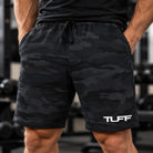 TUFF Essentials Tapered Fleece Shorts Black Camo / XS TuffWraps.com