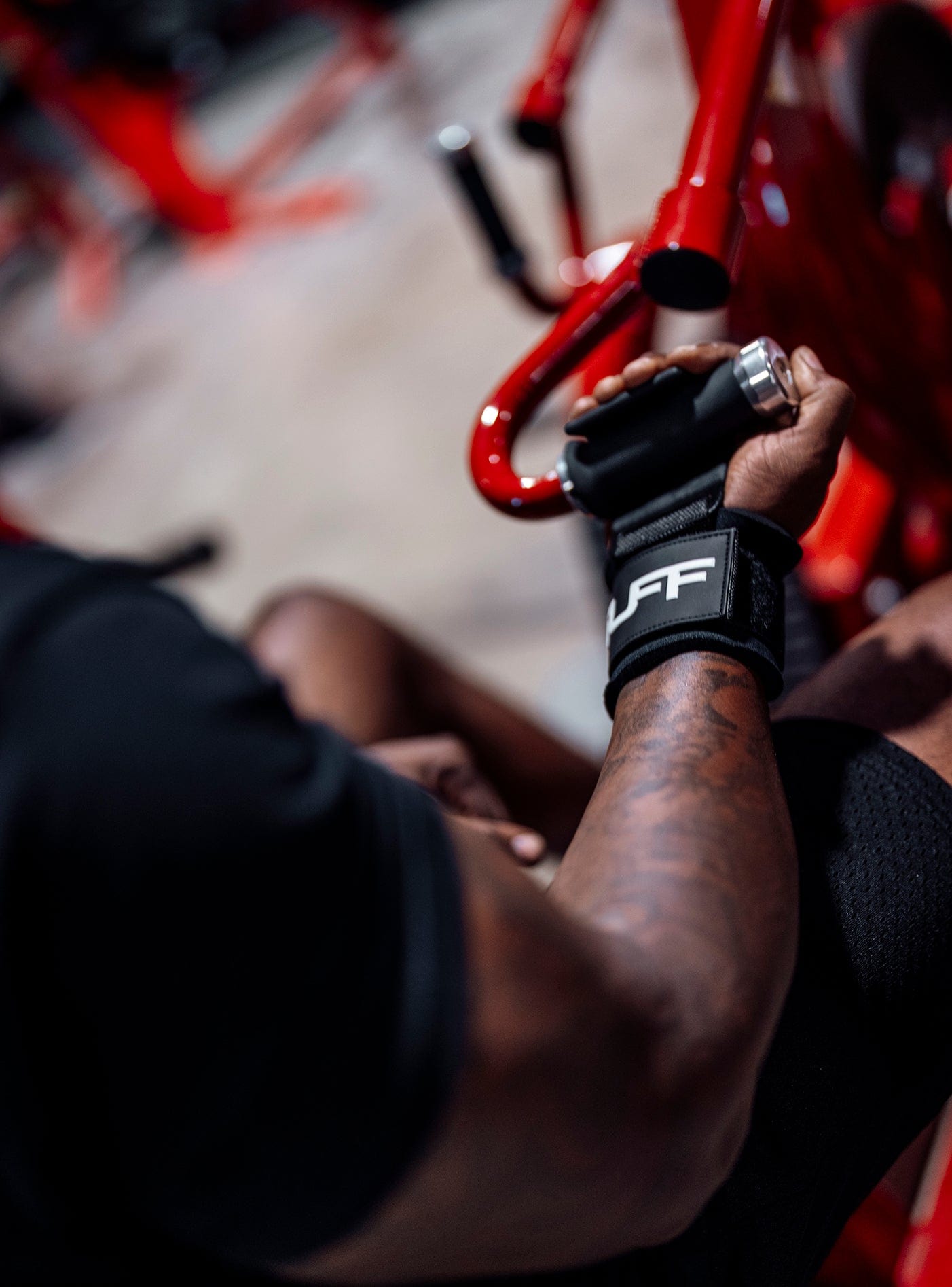 TUFF lifting hooks showing secure wrist support under load
