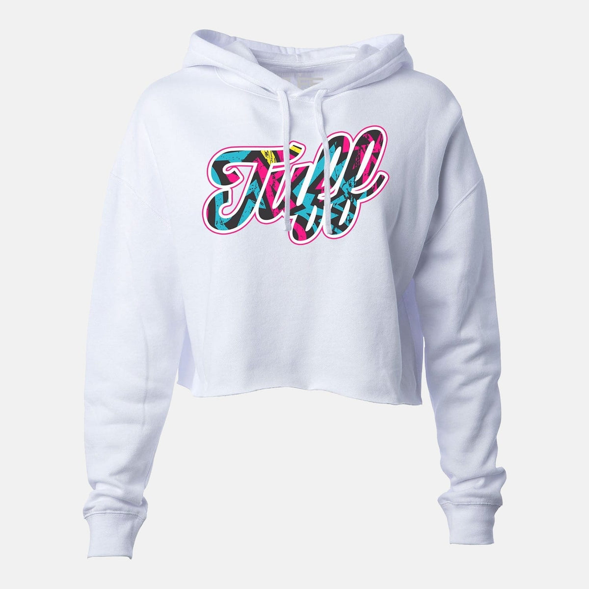 TUFF Script Graffiti Hooded Cropped Fleece TuffWraps.com