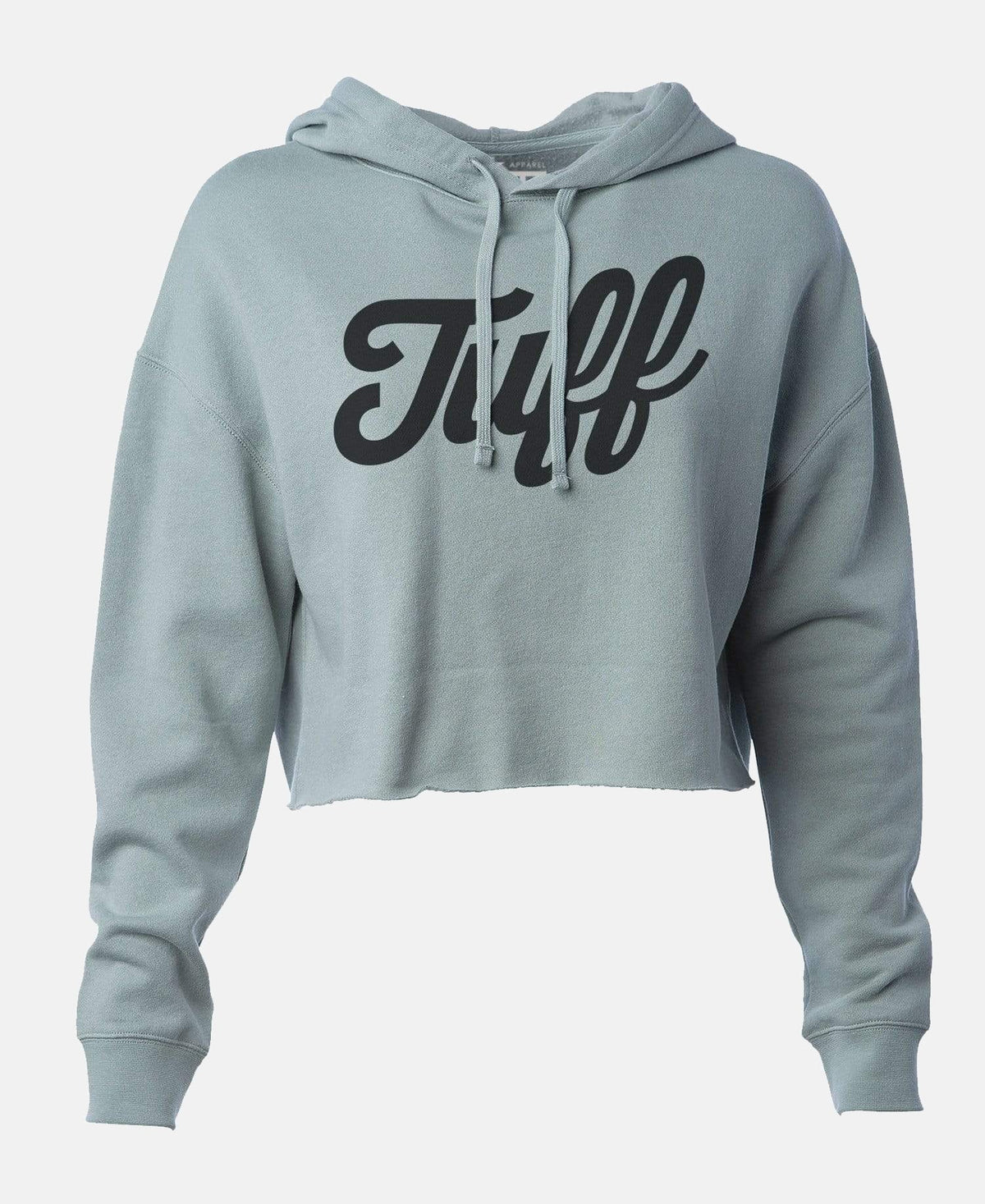 TUFF Script Hooded Cropped Fleece Sage Green / XS TuffWraps.com