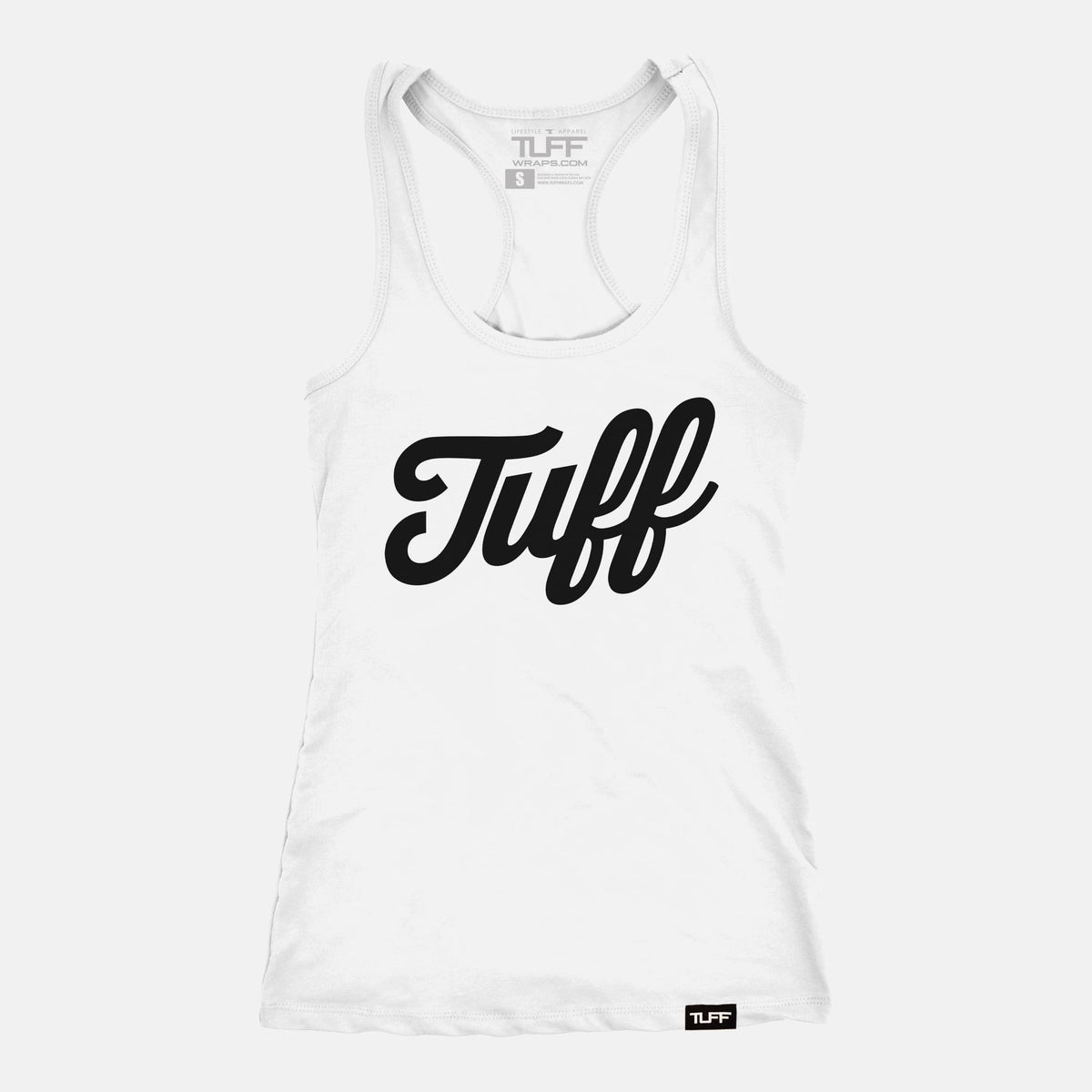 TUFF Script Racerback Tank White / XS TuffWraps.com