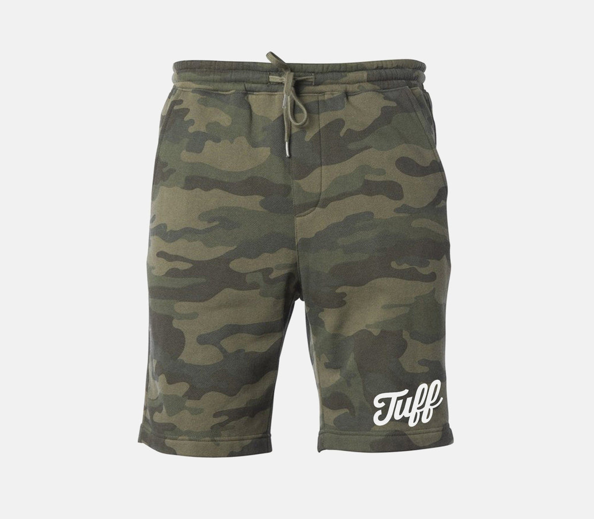 TUFF Script Tapered Fleece Shorts Woodland Camo / XS TuffWraps.com