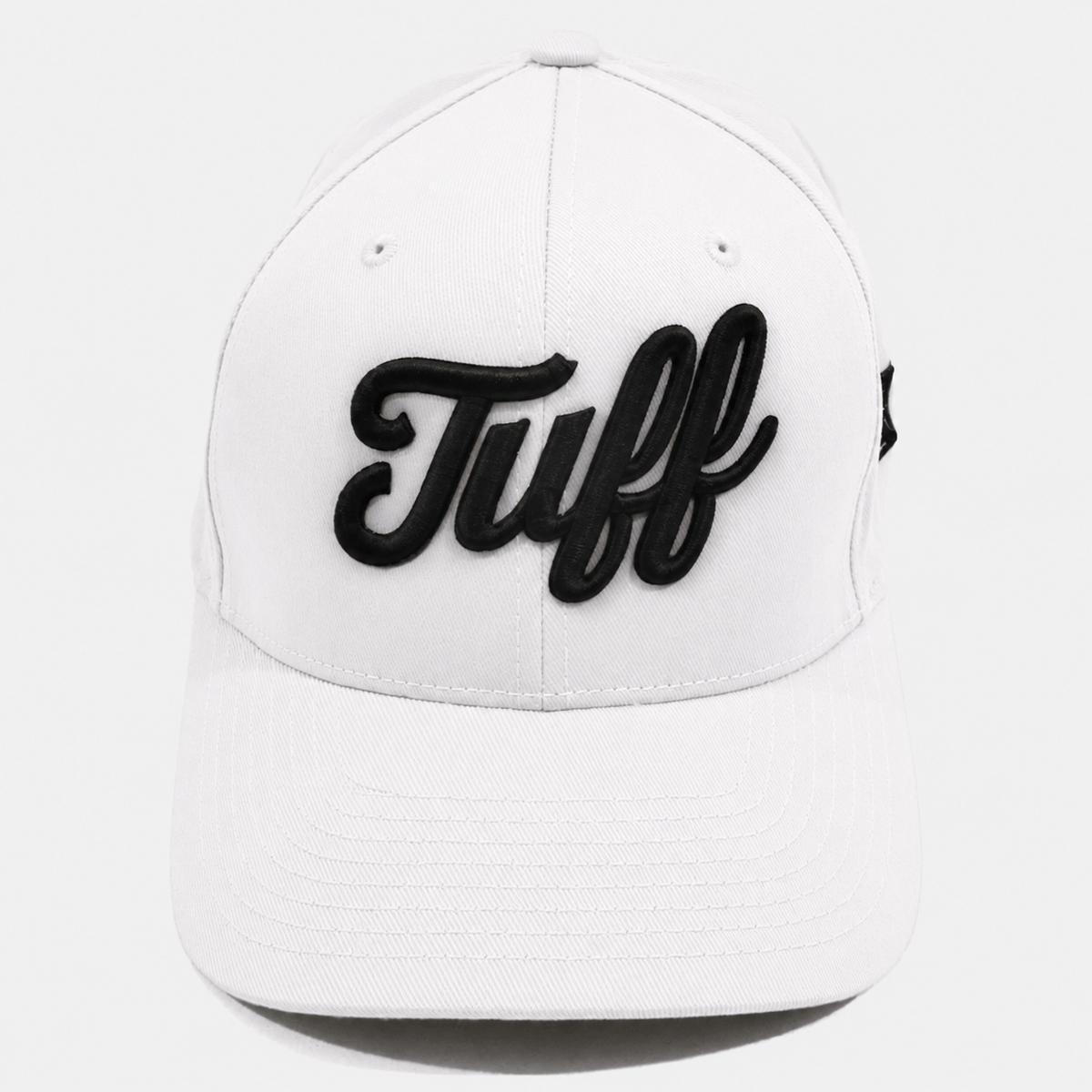 TUFF Script White Flexfit Hat S/M (6 3/4"-7 1/4") / Dark Gray TuffWraps.com