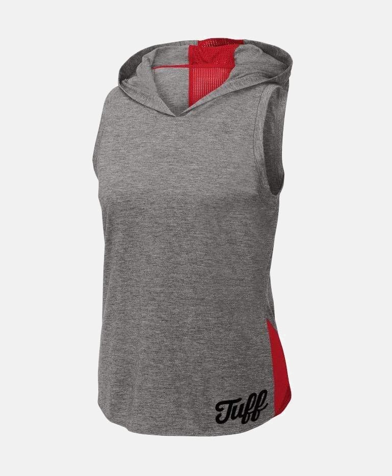 TUFF Small Script Women's Mesh Hoodie Tank TuffWraps.com