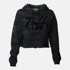 TUFF Thin Script Hooded Cropped Fleece Black Camo / XS TuffWraps.com