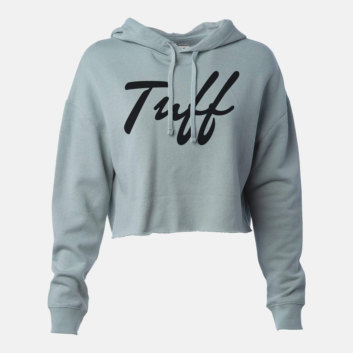 TUFF Thin Script Hooded Cropped Fleece Sage Green / XS TuffWraps.com