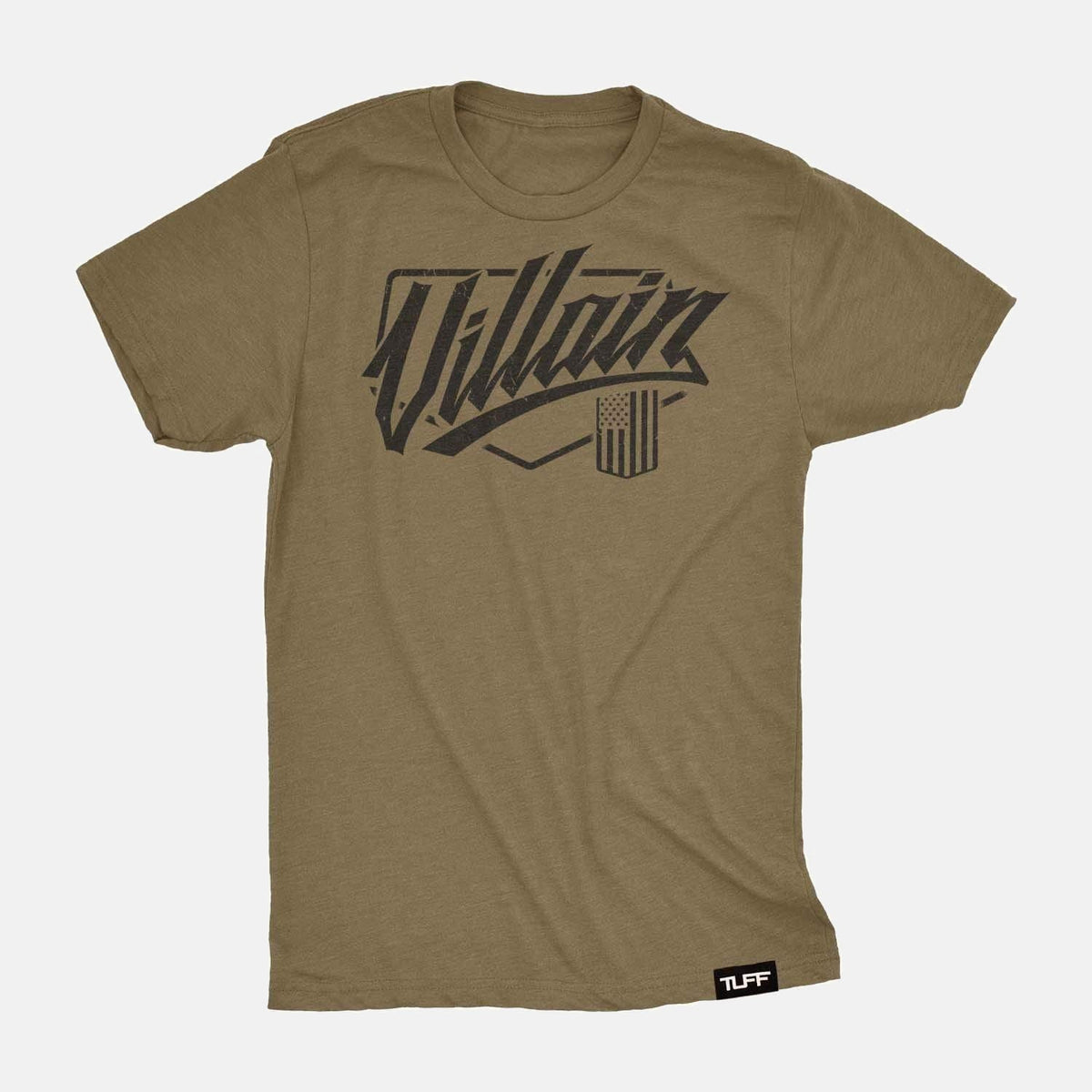 Villain Script Tee Military Green / S TuffWraps.com
